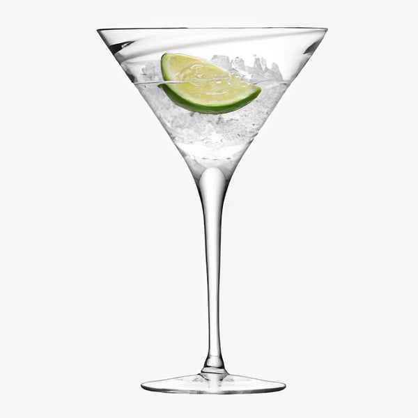 Malika Grand Cocktail, Clear Spiral, Set of 2