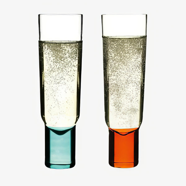Champagne Glasses 2-pack blue/orange