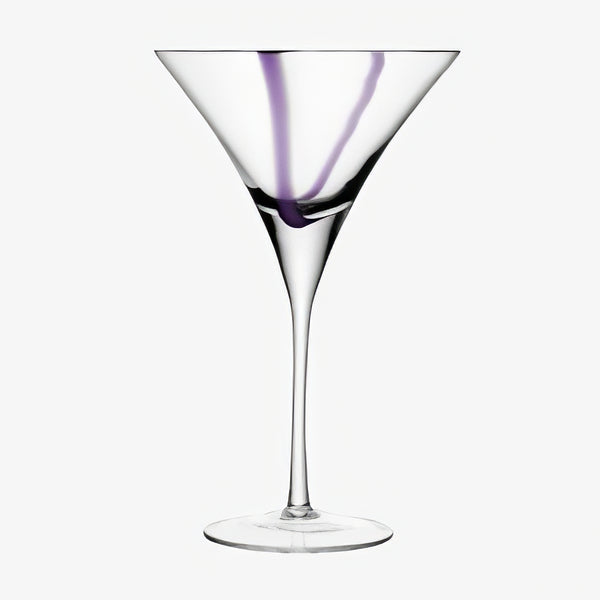 4 cocktail glasses assorted violet 250 ml gift boxed 4 glasses