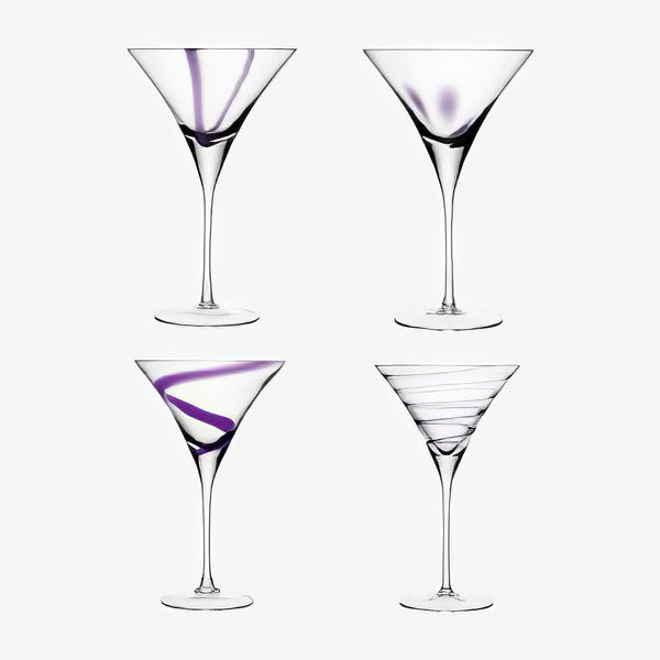 Jazz Cocktail, Assorted Violet, Set of 4
