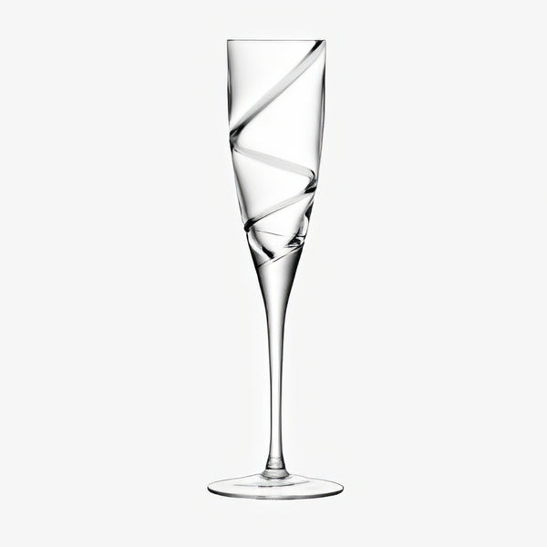 Malika Grand Champagne Clear Spiral Set of Two
