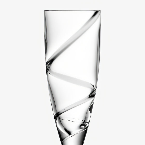 Malika Grand Champagne Clear Spiral, Set of 2